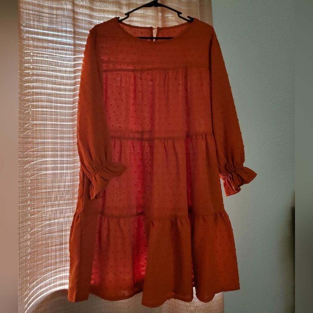 Orange Babydoll Dress